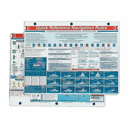 DAVIS INSTRUMENTS Davis Quick Reference Navigation Rules Card 125